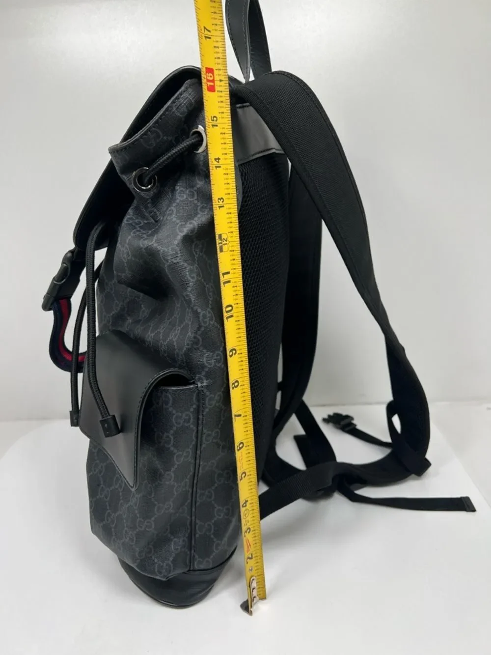 Gucci GG Supreme Men's Canvas Backpack in Black